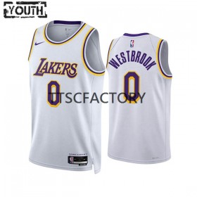 Camiseta Niños NBA Los Angeles Lakers Russell Westbrook 0 Nike 2022-23 Association Edition Blanco Swingman